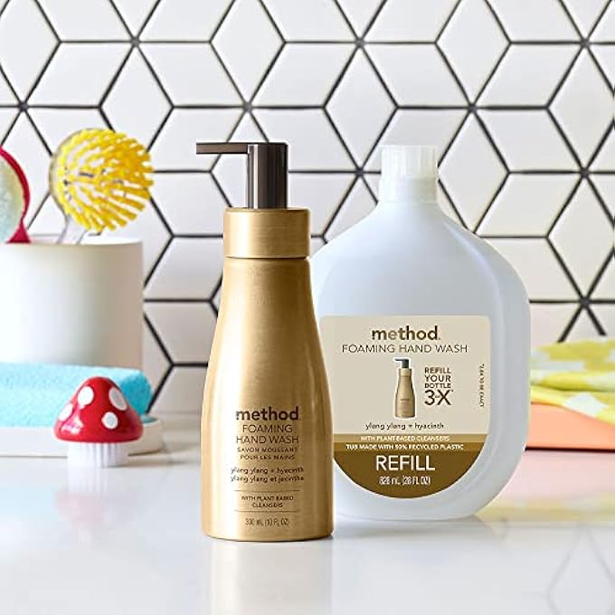 Method PREMIUM FOAMING HAND WASH REFILL, YLANG YLANG + HYACINTH, RECYCLABLE BOTTLES, BIODEGRADABLE FORMULA, 28 FL OZ (PACK OF 4) - Image 5